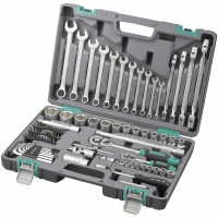 Набор инструментов, 1/2", 1/4", CrV, пластиковый кейс 88 предметов