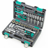 Набор инструментов, 1/2", 1/4", CrV, пластиковый кейс 69 предметов